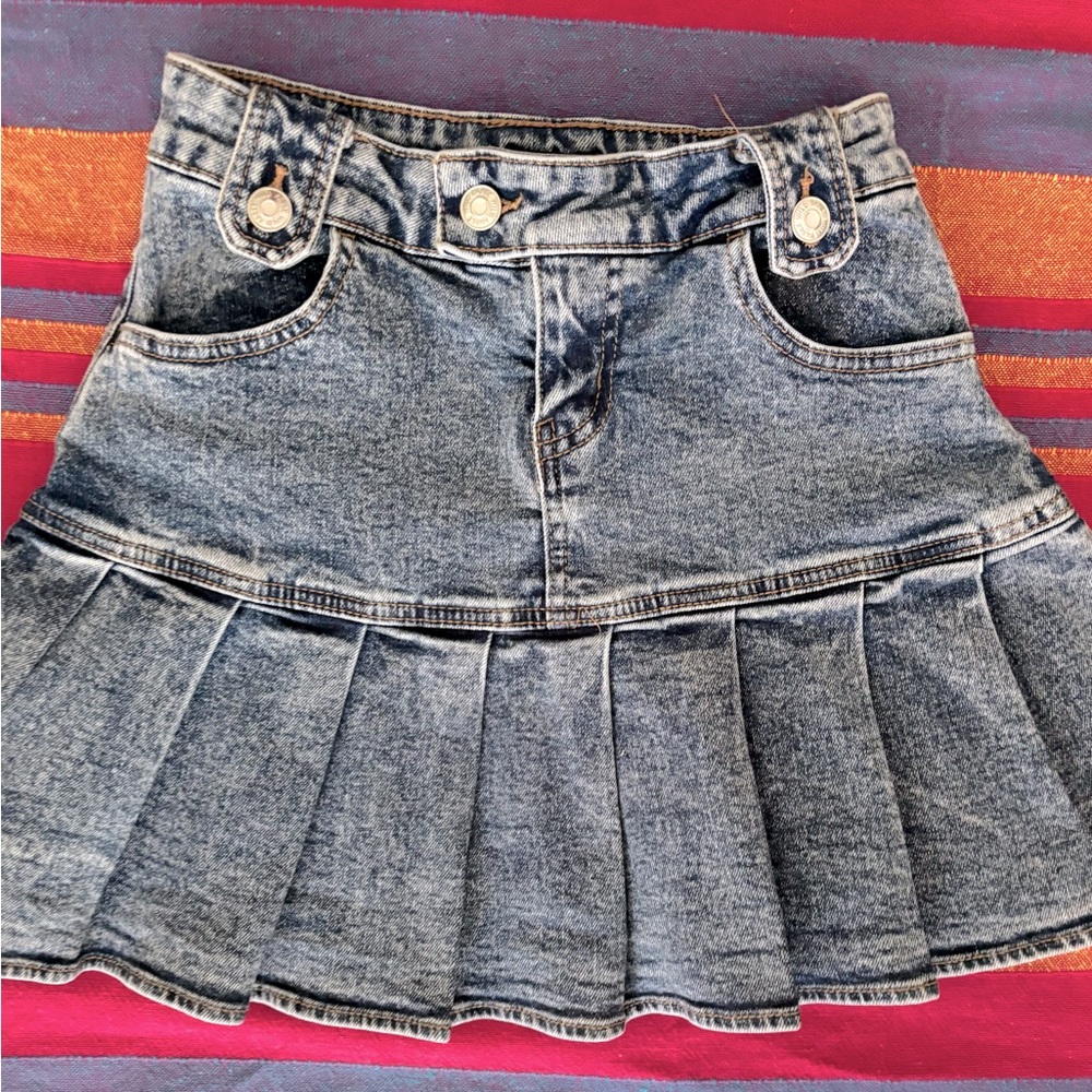Wild Fable Pleated Blue Mini Skirt